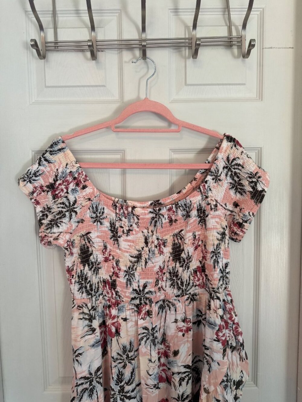 Torrid Off The shoulder Short Sleeve Tropical Maxi Length Dress Size 2 (2X) - Picture 9 of 9